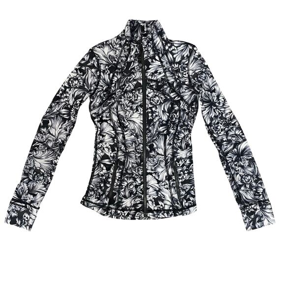 Lululemon Luxtreme Define Jacket Night Garden Ice Floral Women's 4 Black Gray - Picture 4 of 16
